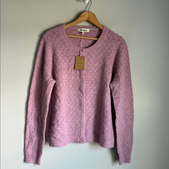 NEW BODEN Pointelle Long-Sleeve Cardigan Large - Picture 1 of 8